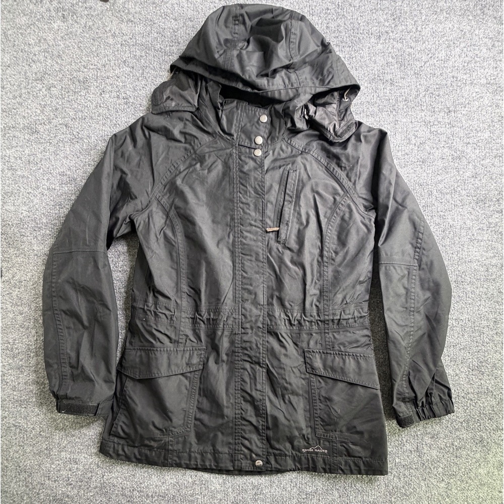 Eddie Bauer Weatheredge Waterproof Rain Ski Women's Hooded Full Zip Jacket Large